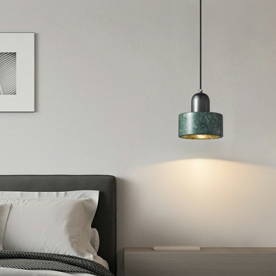 Nordic Minimalist Creative Marble Hanging Lamp Bedroom Copper Single Pendant