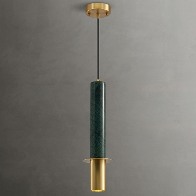Nordic Simple Light Luxury Marble Pendant Light Modern Copper Hanging Lamp for Bedroom