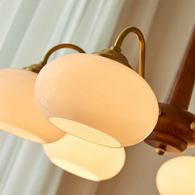 Oval Pendant Lighting Modern Style Glass Hanging Lamps Kit for Living Room