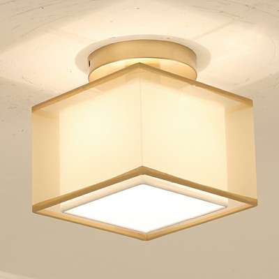 Simple Geometric Flush Mount Ceiling Light Fixtures Fabric Flush Mount Recessed Lighting