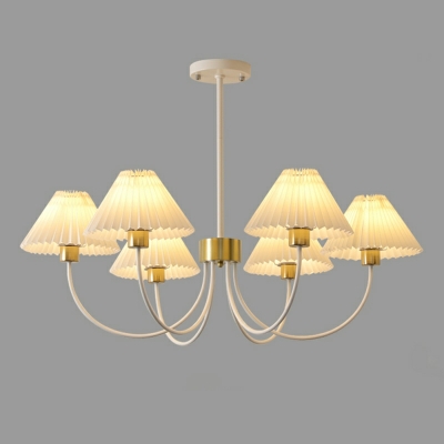 Vintage Chandelier Lamp Cloth Shade Chandelier Light for Living Room