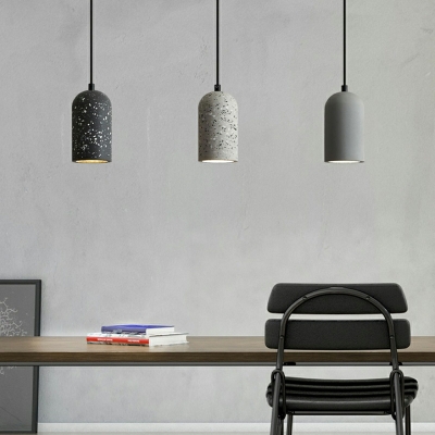 1-Head Stone Pendant Lighting Fixture with Shade Hanging Light Fixture