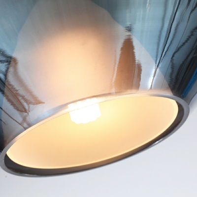 1 Light Modern Pendant Lighting Colorful Glass Hanging Lamp for Dining Room