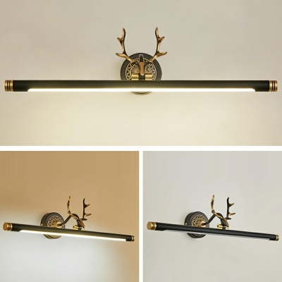 1-Light Wall Mounted Lamps Minimalism Style Linear Shape Metal Led Vanity Lights