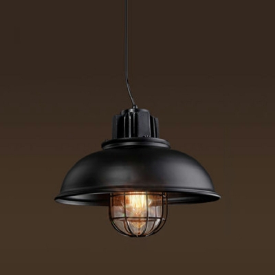 Black Cone Hanging Light Kit Industrial Style Metal 1 Light Pendant Light