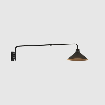 Industrial Swing Arm Wall Lamp Metal Wall Sconces For Flowers