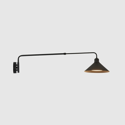 Industrial Swing Arm Wall Lamp Metal Wall Sconces For Flowers