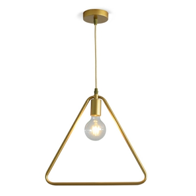 Metal Wire-Cage Pendant Lamp Industrial Style 1 Light Pendant Light in Gold