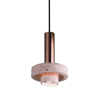 Nordic Industrial Style Terrazzo Hanging Lamp Simple Bar Pendant Light