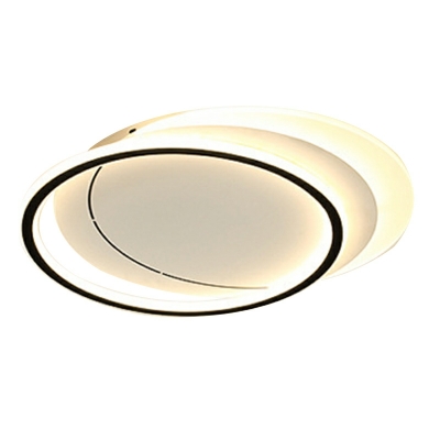 Nordic Style Acrylic Ceiling Lighting LED Black Flush Lamp
