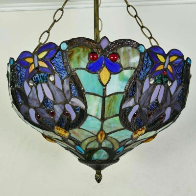 Tiffany Style Traditional Chandelier  Stained Glass Pendant Light