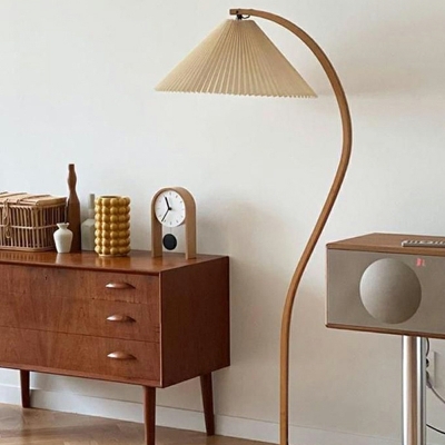 Wood Floor Lamp Single Light Minimalism Style Floor Lighting for Living Room