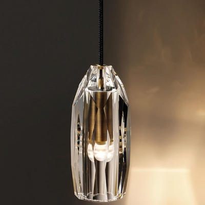 1 Light Contemporary Pendant Lighting Crystal Hanging Lamp for Bedroom