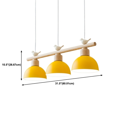 3-Light Chandelier Lighting Fixtures Minimalism Metal Hanging Pendant Lights