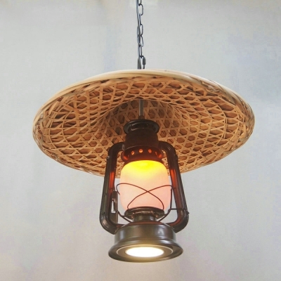 Industrial Style Hat Pendant Ceiling Lights Metal 2-Lights Pendant Light in Copper