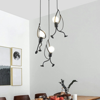 Industrial Style Pendant Lights Metal Black Hanging Lamp for Dining Room