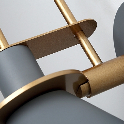 Metallic Sconce Light Fixture 1-Head Trumpet Shape Wall Mounted Light Fixture