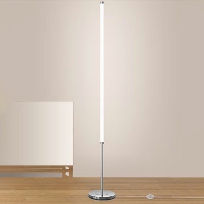 Minimalist Style Linear Acrylic Floor Lamp Wrought Iron Floor Light for Living Room