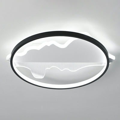 Modern Minimalist Iron Ceiling Light  Nordic Style Acrylic Flushmount Light for Living Room and Bedroom