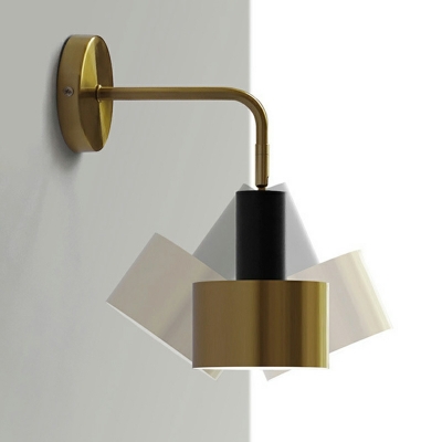 1-Head Wall Sconce Lighting Metal Wall Mounted Light Fixture for Bedroom