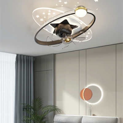 3-Light Flush Light Fixtures Kids Style Geometric Shape Metal Ceiling Mounted Lights