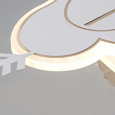 3-Light Semi Flush Light Fixtures Minimalism Style Geometric Shape Metal Ceiling Mounted Lights