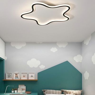 Contemporary Ceiling Light Acrylic Pentagram Ceiling Fixture for Kid's Room