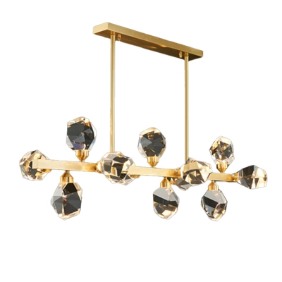 Crystal Island Lighting Fixtures LED Contemporary Pendant Lights for Kitchen Island