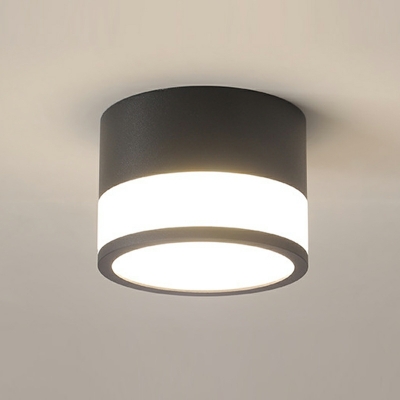 Cylinder Shape Flush Mount Lighting LED with Acrylic Shade Flush Mount Lamp