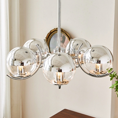 Industrial Glass Chandelier Lighting Fixtures Vintage Basic Hanging Ceiling Lights for Living Room
