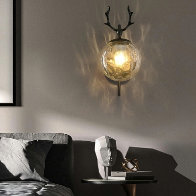 Metal and Glass Wall Light Sconce Living Room Bedroom Dining Room Beside Bar Wall Lighting Fixtures