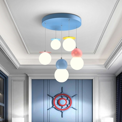 Modern Chandelier Lighting Fixtures Macaron Nordic Style Suspension Light for Bedroom