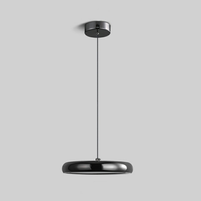 Nordic Long Line Single Pendant LED Simple Black Hanging Lamp for Bedroom