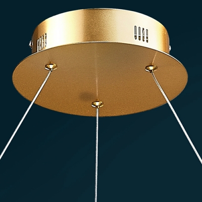 Nordic Modern Chandelier Ring Light Luxury Crystal Chandelier for Bedroom