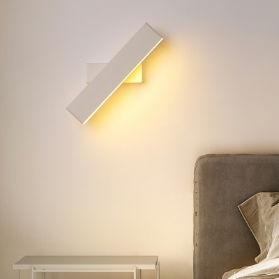 Rectangle Rotatable Wall Lamp 1 Light Metal Wall Light for Bedroom