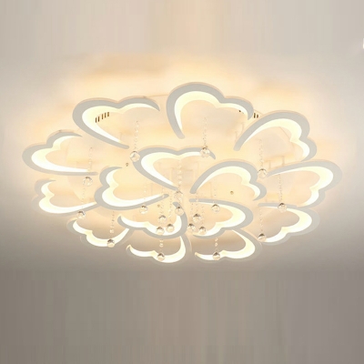 Starburst Flush Mount Light LED with Acrylic Shade Flush Mount Ceiling Light Fixture in White