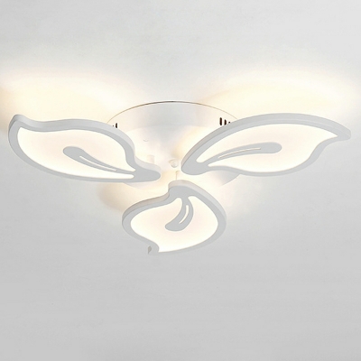 Starburst Flush Mount Light with Acrylic Shade Flush Mount Lighting in White