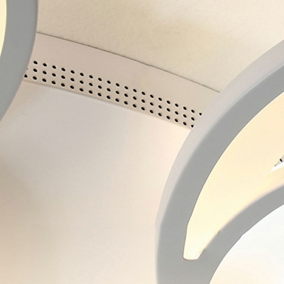 White Acrylic Shade Flushmount Lighting LED Flush Pendant Ceiling Light