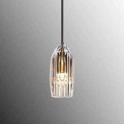 1 Light Contemporary Pendant Lighting Crystal Hanging Lamp for Bedroom