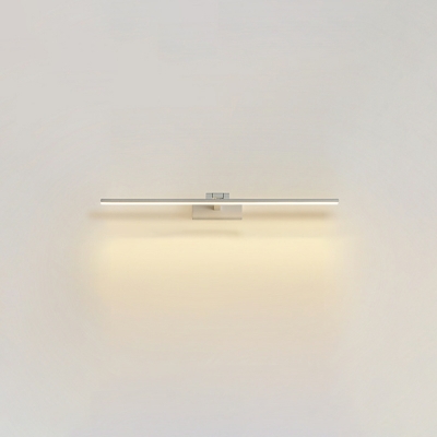 1-Light Wall Mounted Lamps Minimalism Style Linear Shape Metal Led Bathroom Vanity Light Fixtures
