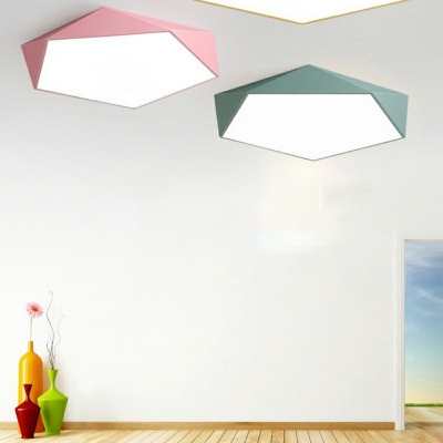 Macaron Style Ceiling Light Acrylic Nordic Style Flushmount Light for Living Room