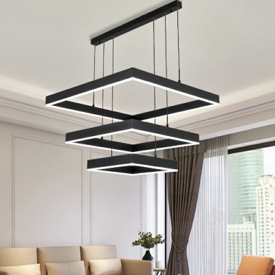 Multilayer Ceiling Lamps Modern Style Acrylic Suspension Pendant Light for Living Room