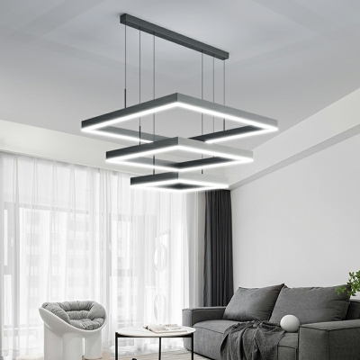 Multilayer Pendant Lighting Modern Style Acrylic Suspension Pendant Light for Living Room