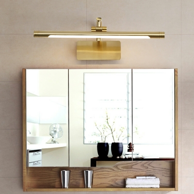 Nordic Minimalist LED Vanity Light Bronze Wall Mounted Mirror Front for Bathroom
