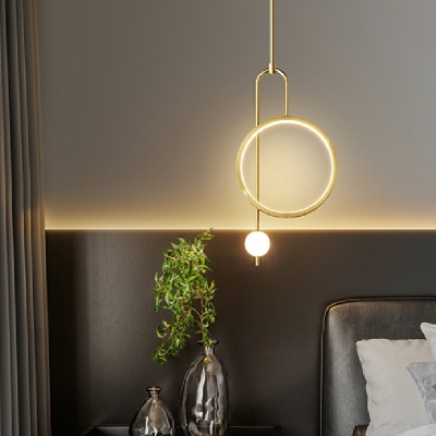 Nordic Minimalist Long Line Hanging Pendant Creative LED Metal Pendant Light