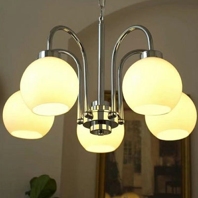 Pendant Light Modern Style Glass Hanging Lamps Kit for Living Room