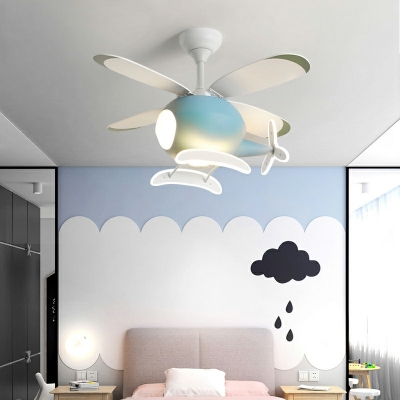 Plane Ceiling Fans Modern Creative Ceiling Lights for Child's Room