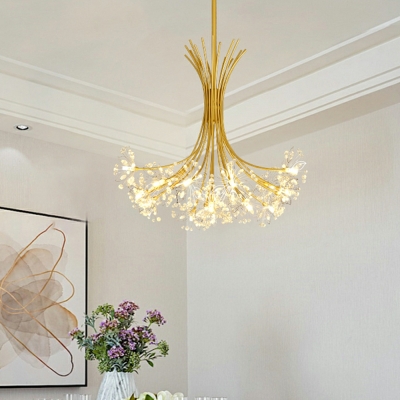 Sputnik Traditional Chandelier Lighting Fixtures Antique Style Hanging Ceiling Lights for Dinning Room