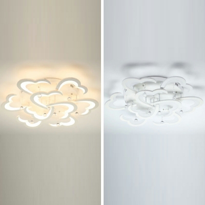 Starburst Flush Mount Light LED with Acrylic Shade Flush Mount Ceiling Light Fixture in White