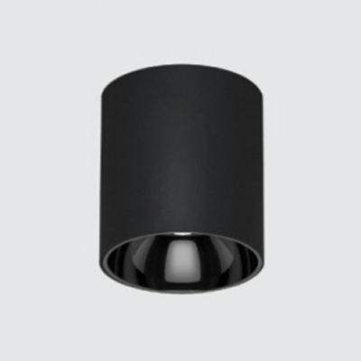 1 Light Contemporary Ceiling Light Black Cylinder Metal Ceiling Fixture